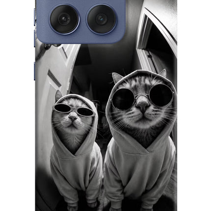 Hood Cats Moto Edge 60 Fusion Hard Case Back Cover by Casekaro