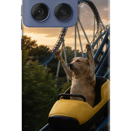 Rollercoaster Dog Moto Edge 60 Fusion Hard Case Back Cover by Casekaro