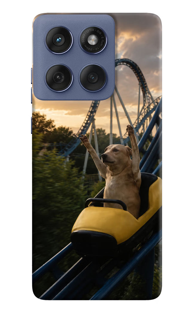 Rollercoaster Dog Moto Edge 60 Fusion Hard Case Back Cover by Casekaro