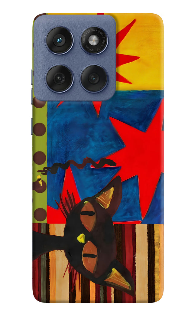 Pop Cat Moto Edge 60 Fusion Hard Case Back Cover by Casekaro