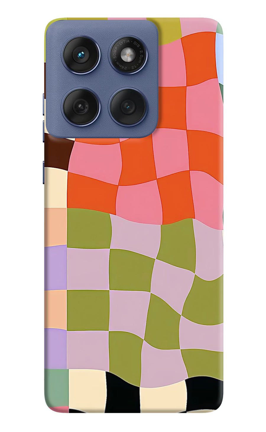 Wavy Grid Moto Edge 60 Fusion Back Cover, Hard case