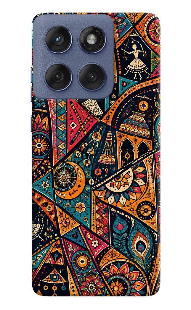 Folk Print Moto Edge 60 Fusion Hard Case Back Cover by Casekaro