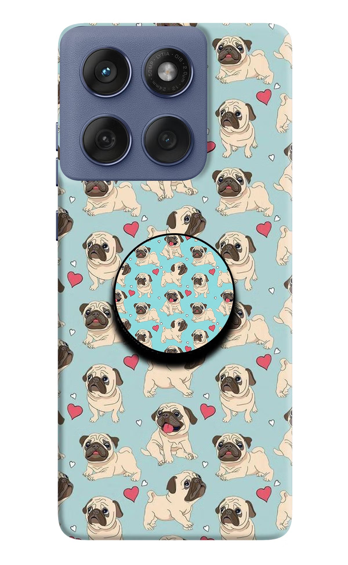 Pug Dog Moto Edge 60 Fusion Pop Case by Casekaro