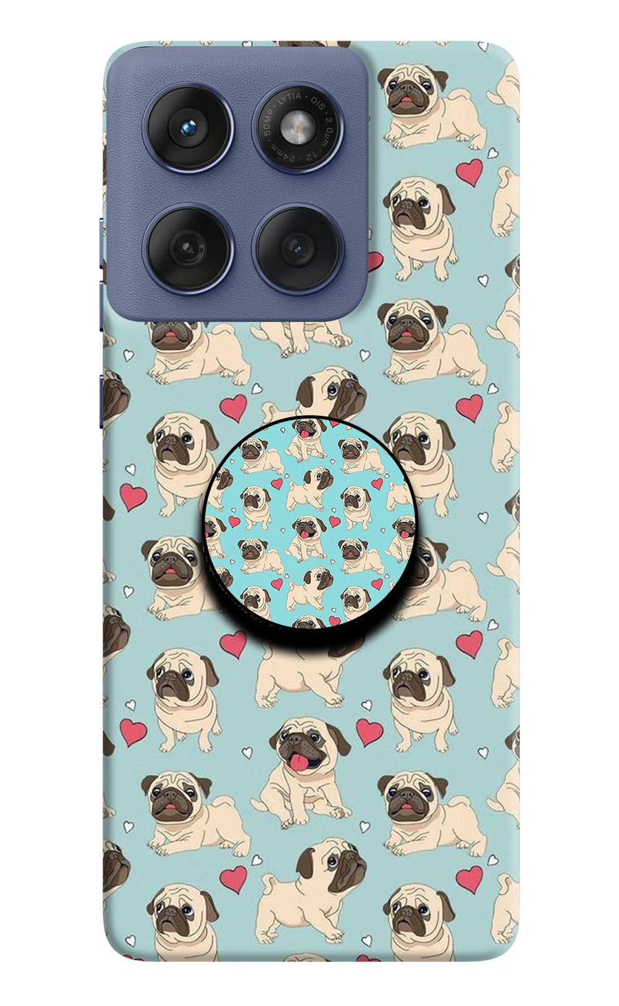 Pug Dog Moto Edge 60 Fusion Pop Case, Hard case