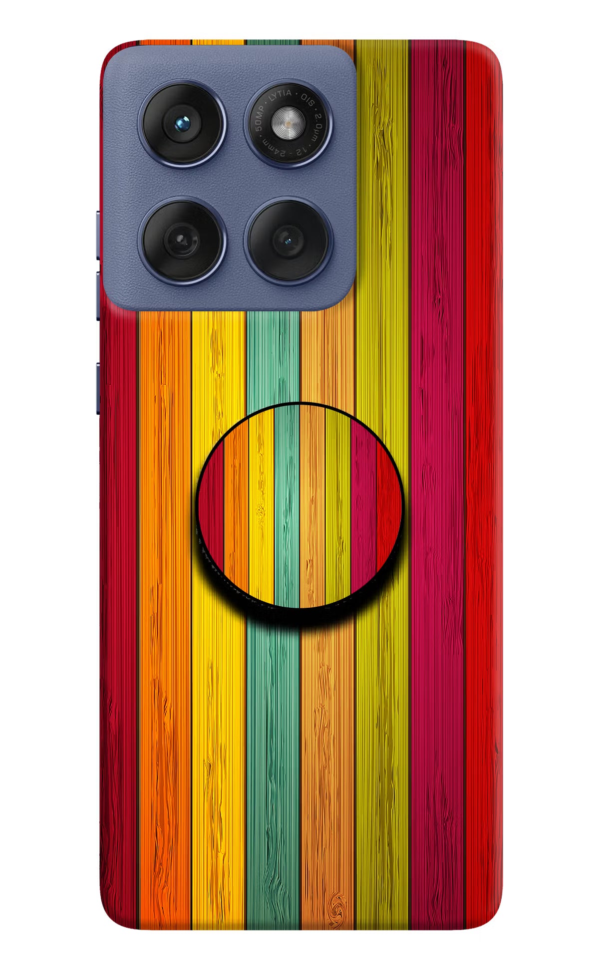Multicolor Wooden Moto Edge 60 Fusion Pop Case by Casekaro