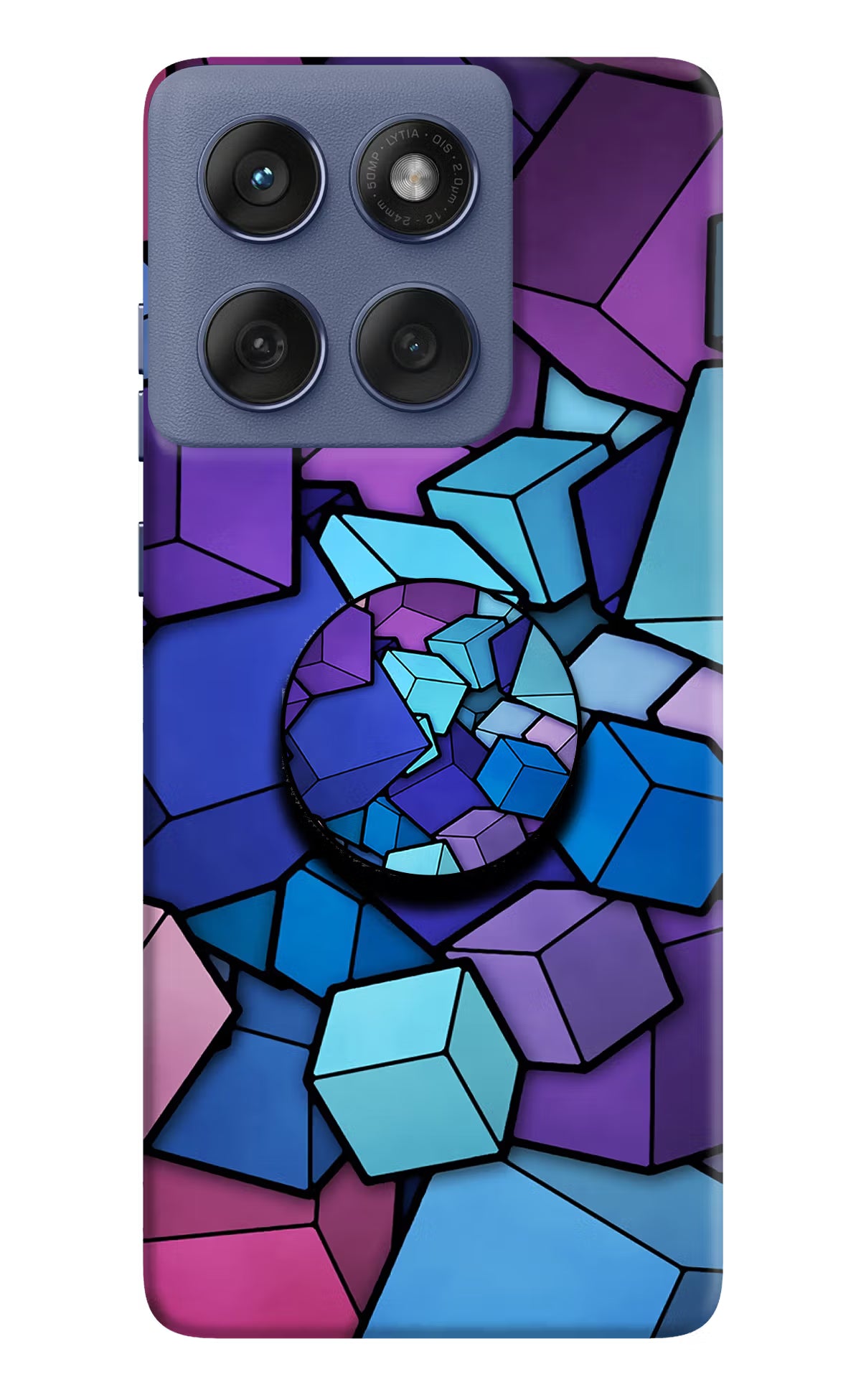 Cubic Abstract Moto Edge 60 Fusion Pop Case by Casekaro