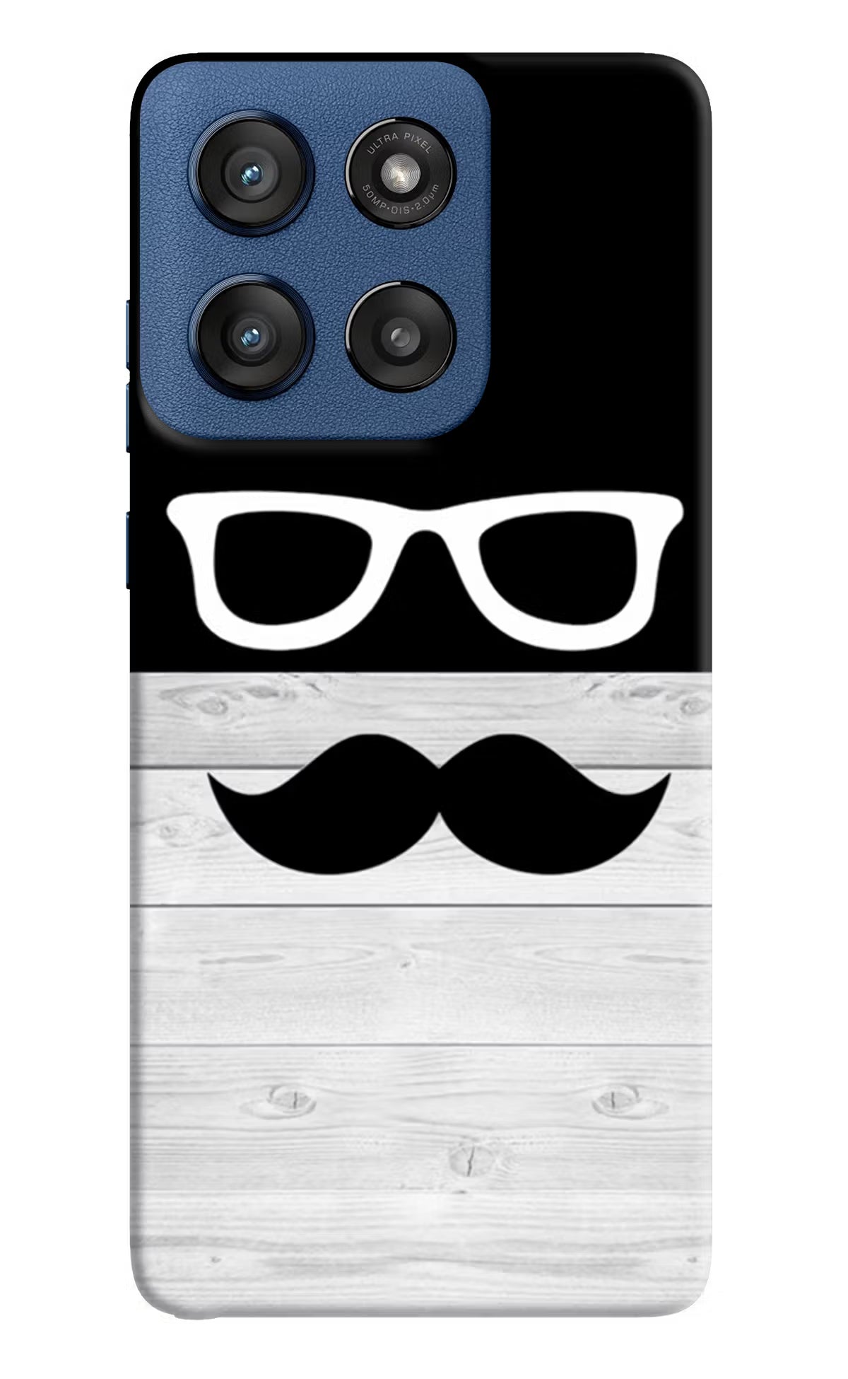 Mustache Moto Edge 60 Stylus Hard Case Back Cover by Casekaro