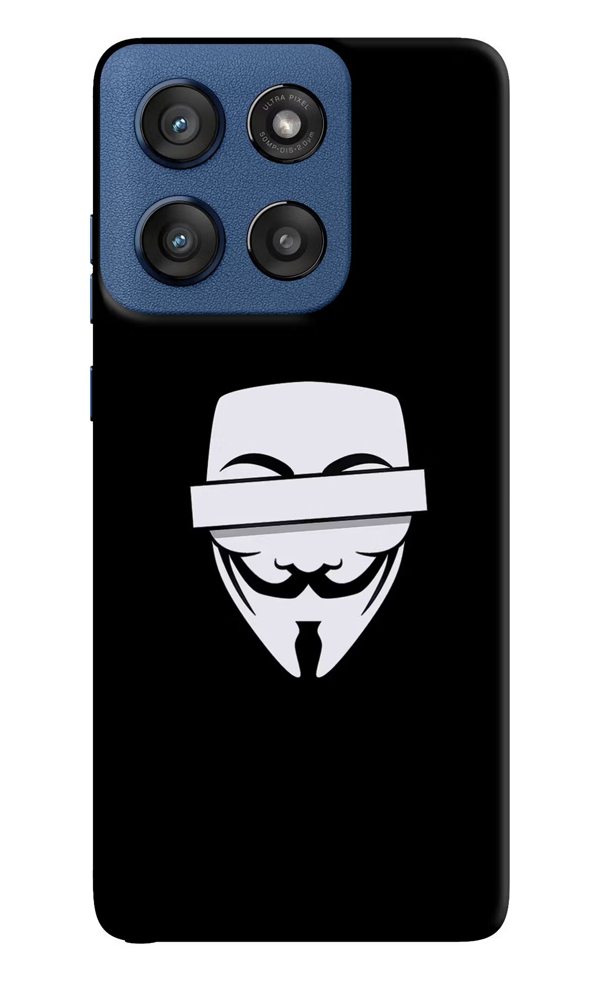 Anonymous Face Moto Edge 60 Stylus Hard Case Back Cover by Casekaro