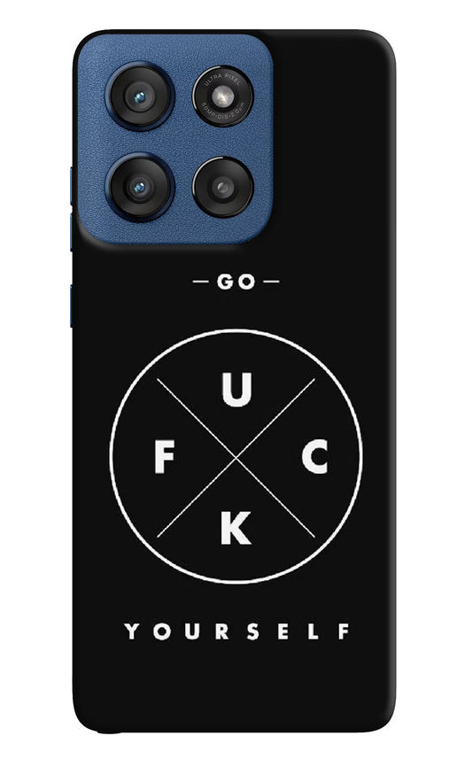 Go Fuck Yourself Moto Edge 60 Stylus Hard Case Back Cover by Casekaro