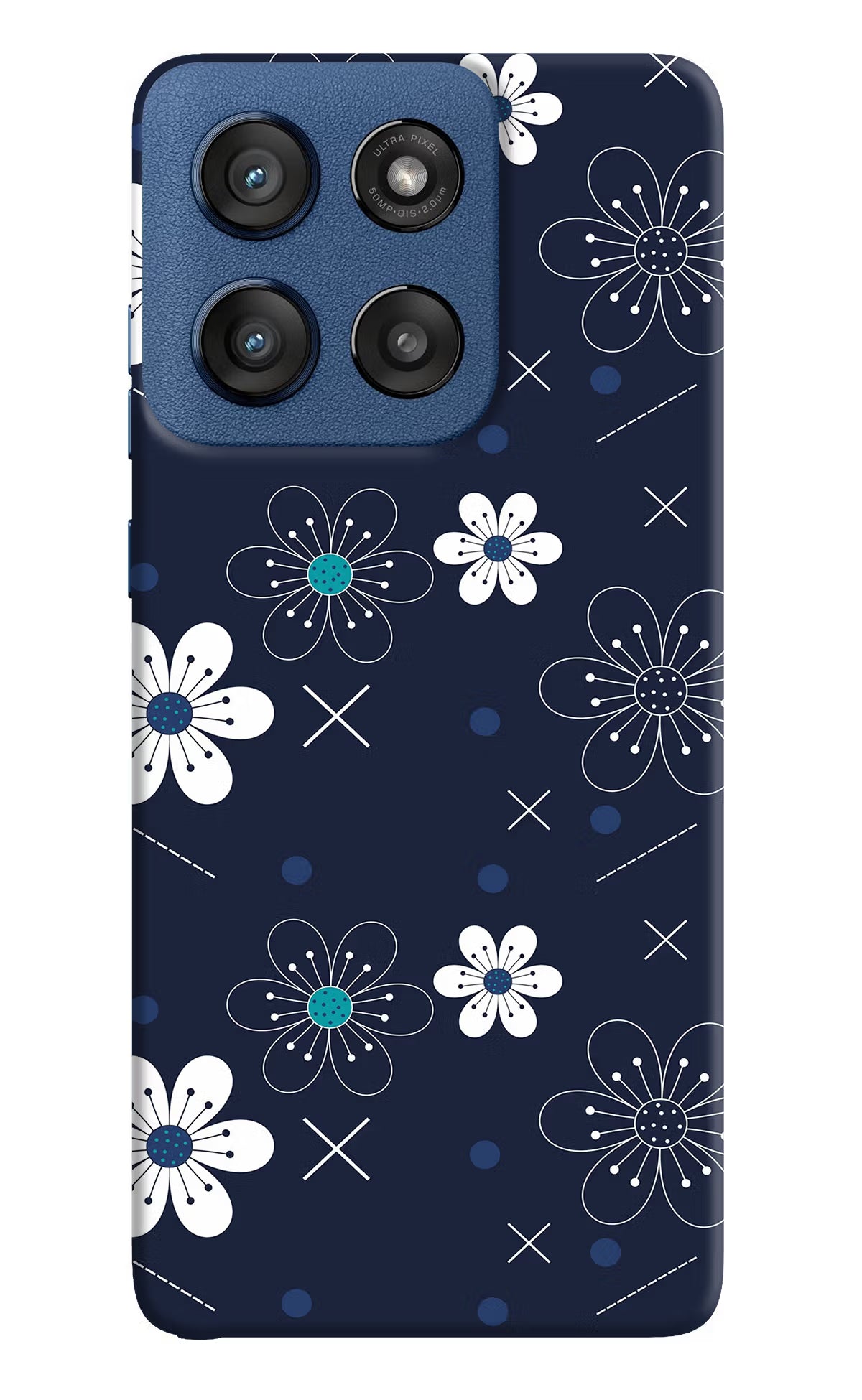 Flowers Moto Edge 60 Stylus Hard Case Back Cover by Casekaro