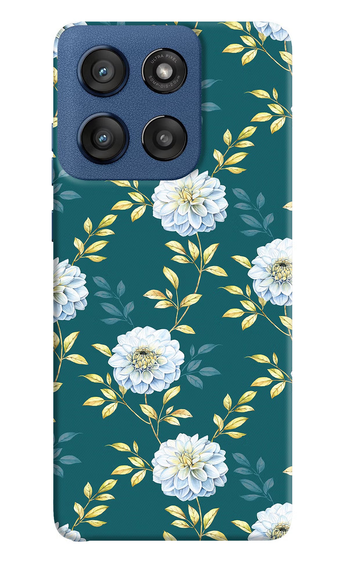 Flowers Moto Edge 60 Stylus Hard Case Back Cover by Casekaro