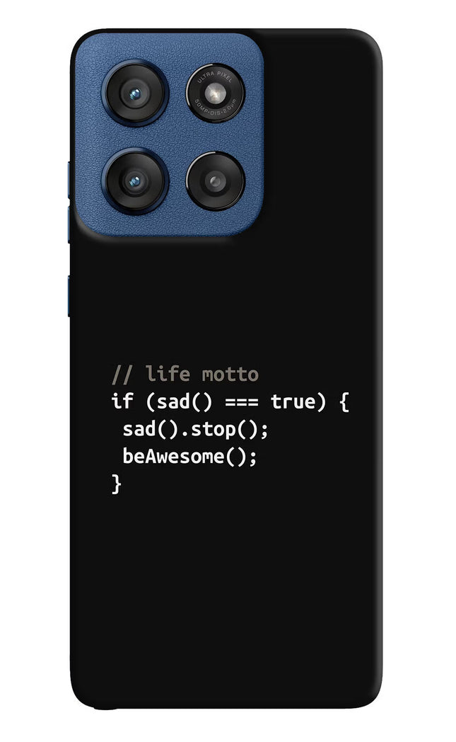 Life Motto Code Moto Edge 60 Stylus Hard Case Back Cover by Casekaro
