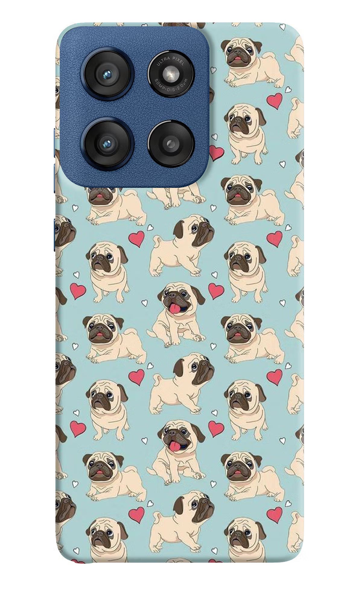 Pug Dog Moto Edge 60 Stylus Hard Case Back Cover by Casekaro