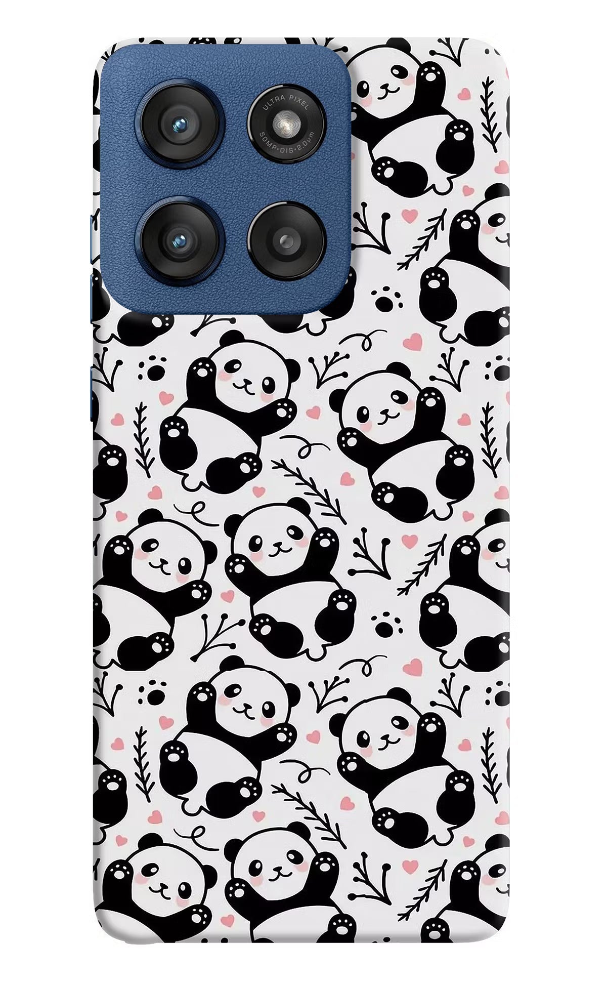 Cute Panda Moto Edge 60 Stylus Hard Case Back Cover by Casekaro