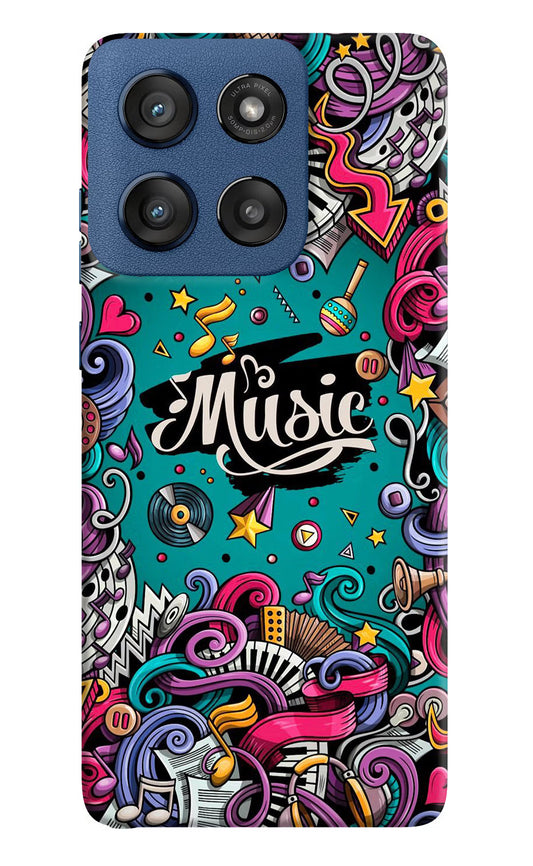 Music Graffiti Moto Edge 60 Stylus Hard Case Back Cover by Casekaro