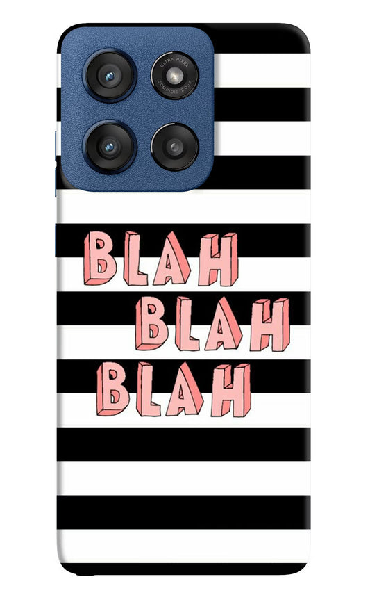 Blah Blah Blah Moto Edge 60 Stylus Hard Case Back Cover by Casekaro