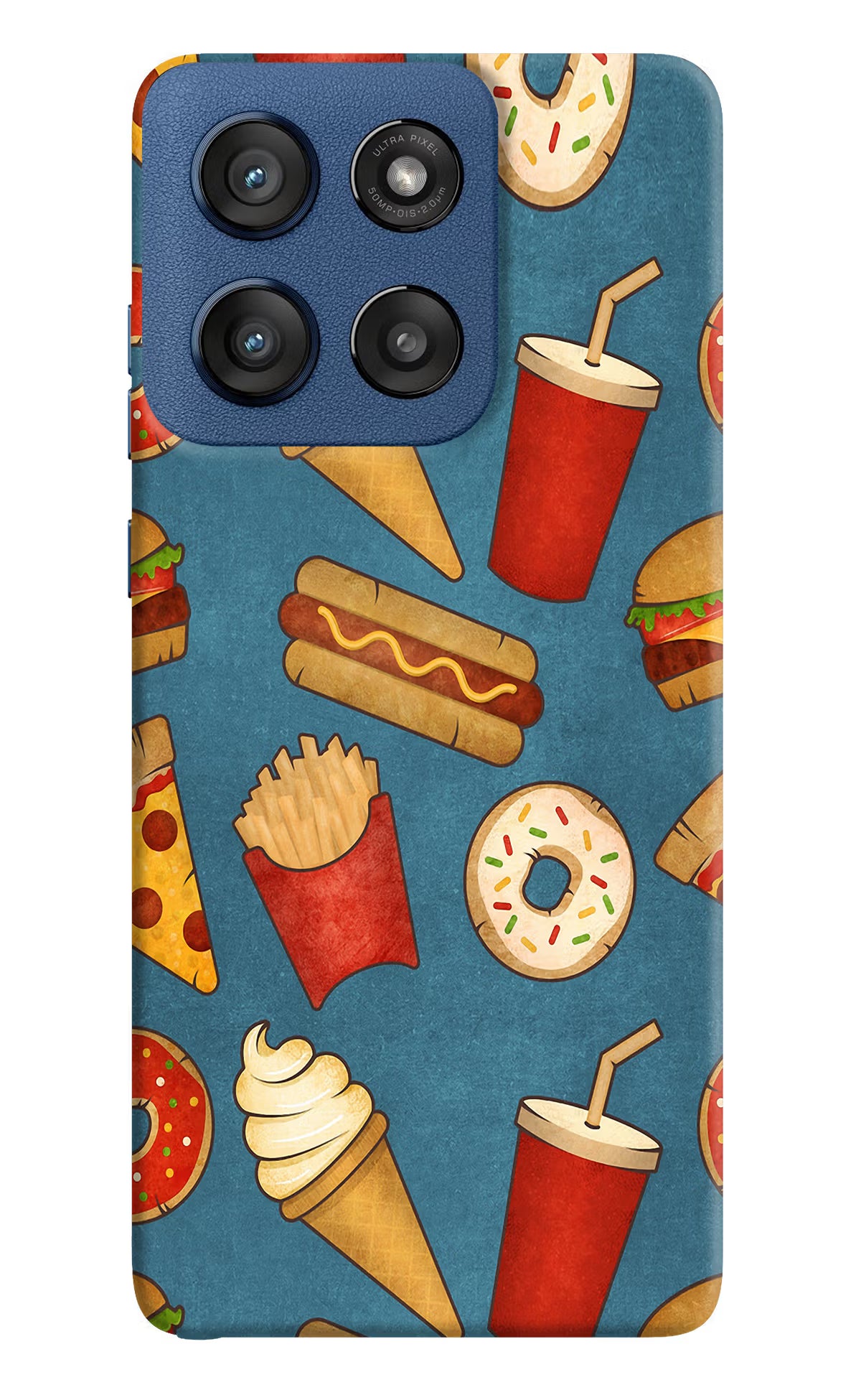 Foodie Moto Edge 60 Stylus Hard Case Back Cover by Casekaro