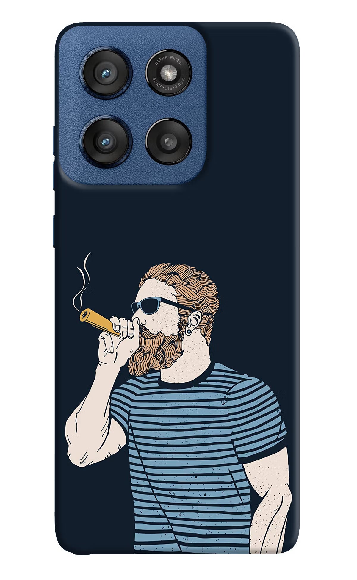 Smoking Moto Edge 60 Stylus Hard Case Back Cover by Casekaro