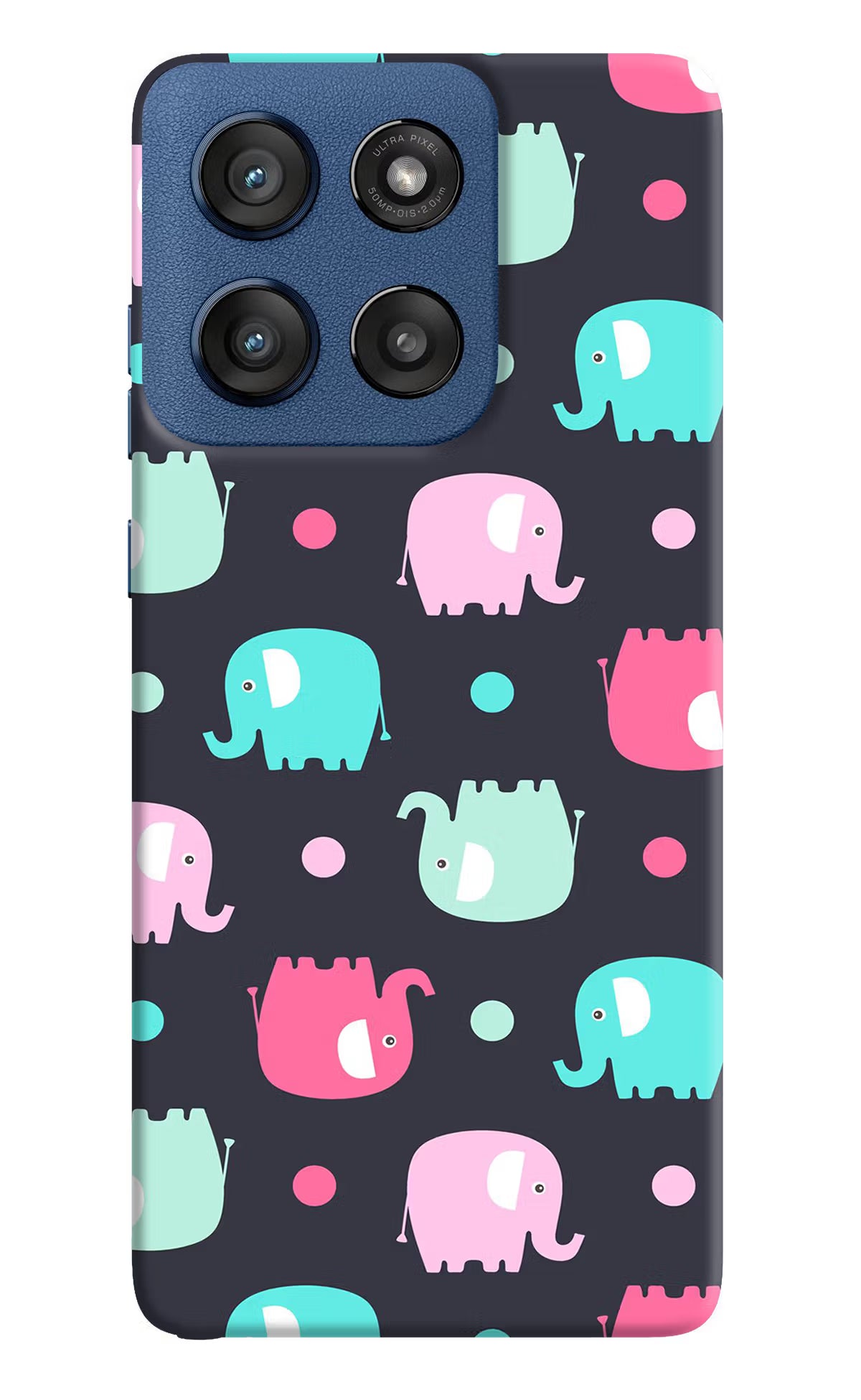 Elephants Moto Edge 60 Stylus Hard Case Back Cover by Casekaro