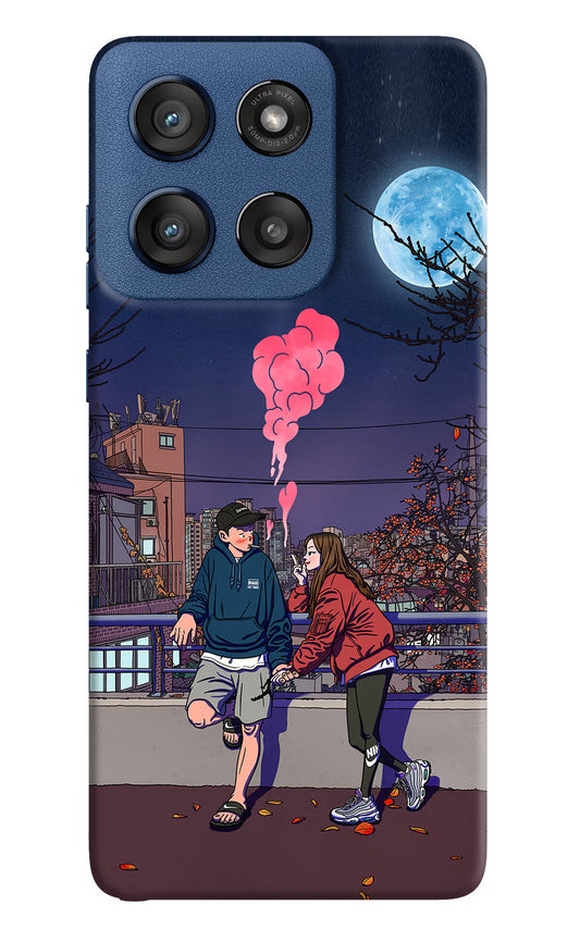 Chilling Couple Moto Edge 60 Stylus Hard Case Back Cover by Casekaro