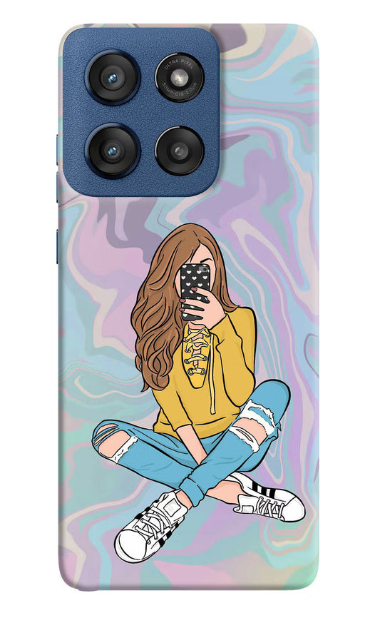 Selfie Girl Moto Edge 60 Stylus Hard Case Back Cover by Casekaro