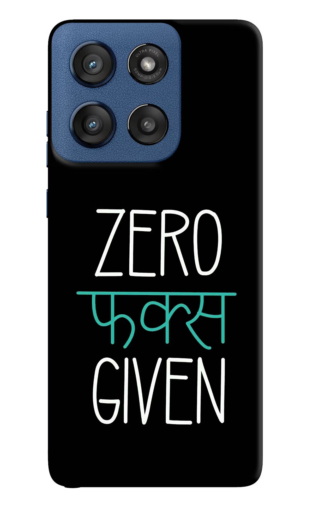 Zero Fucks Given Moto Edge 60 Stylus Hard Case Back Cover by Casekaro
