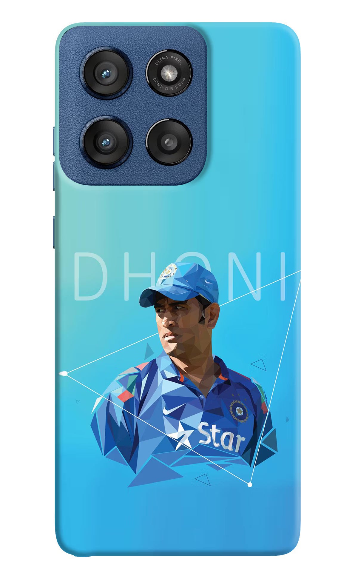 Dhoni Artwork Moto Edge 60 Stylus Hard Case Back Cover by Casekaro