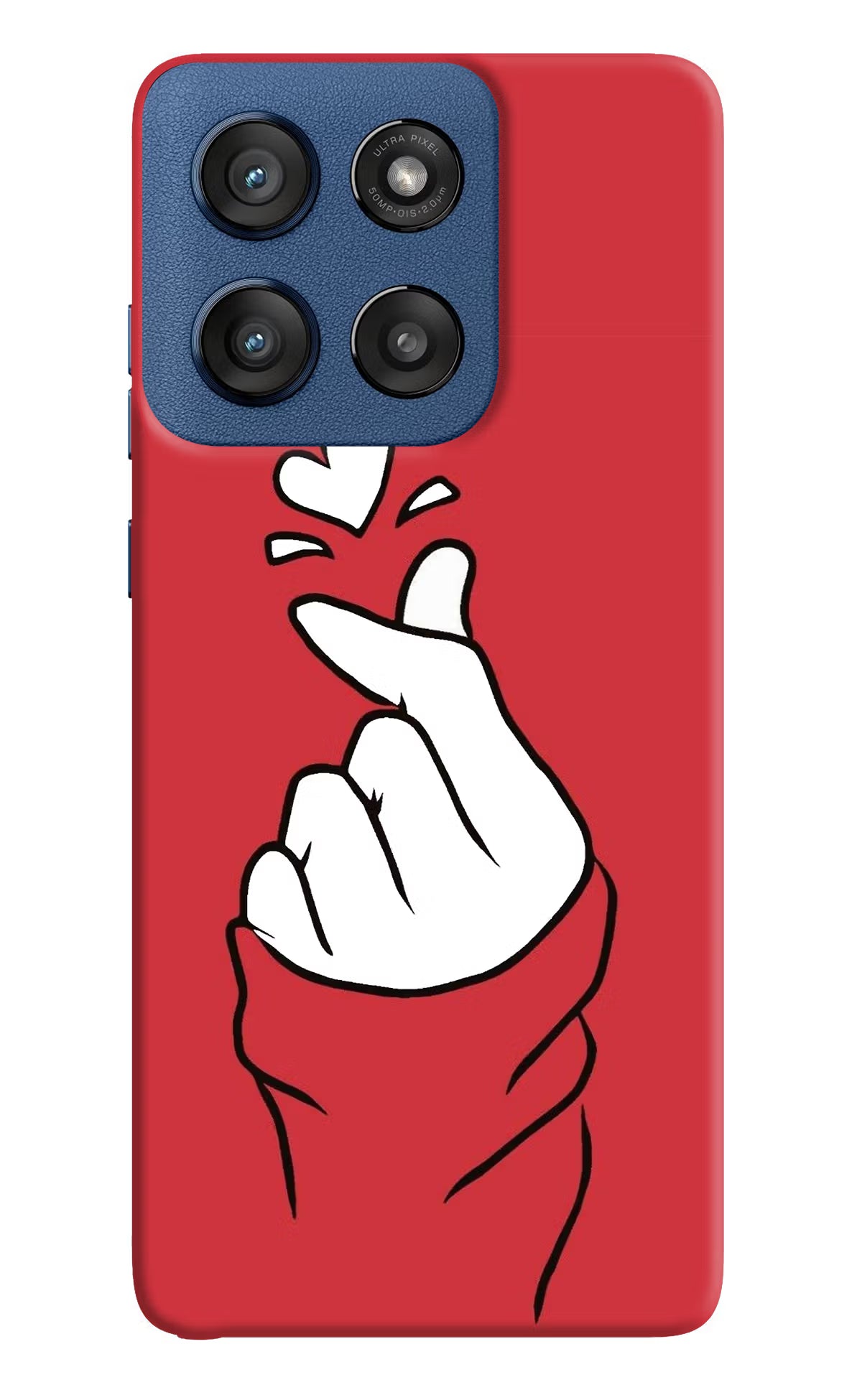 Korean Love Sign Moto Edge 60 Stylus Hard Case Back Cover by Casekaro