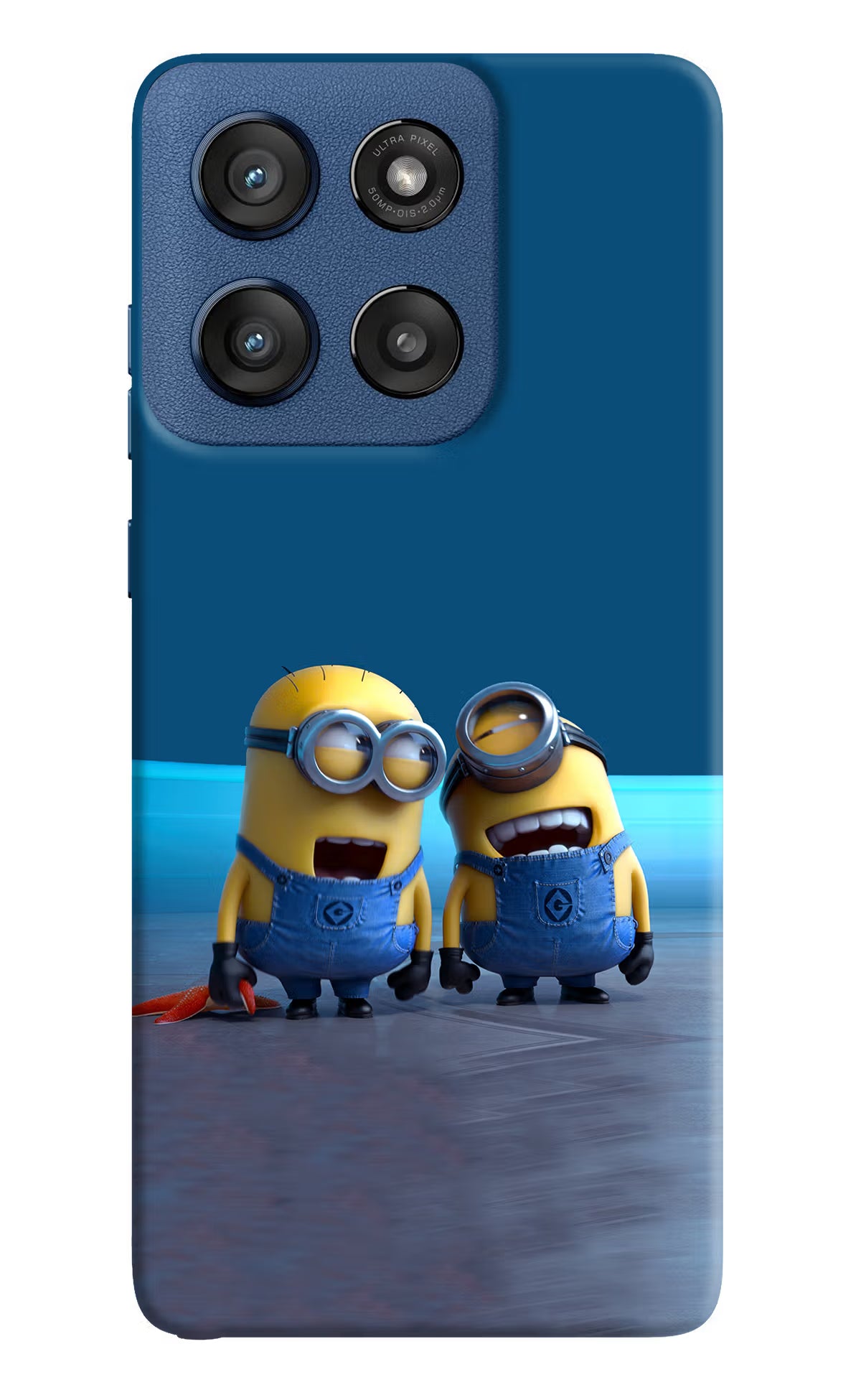 Minion Laughing Moto Edge 60 Stylus Hard Case Back Cover by Casekaro