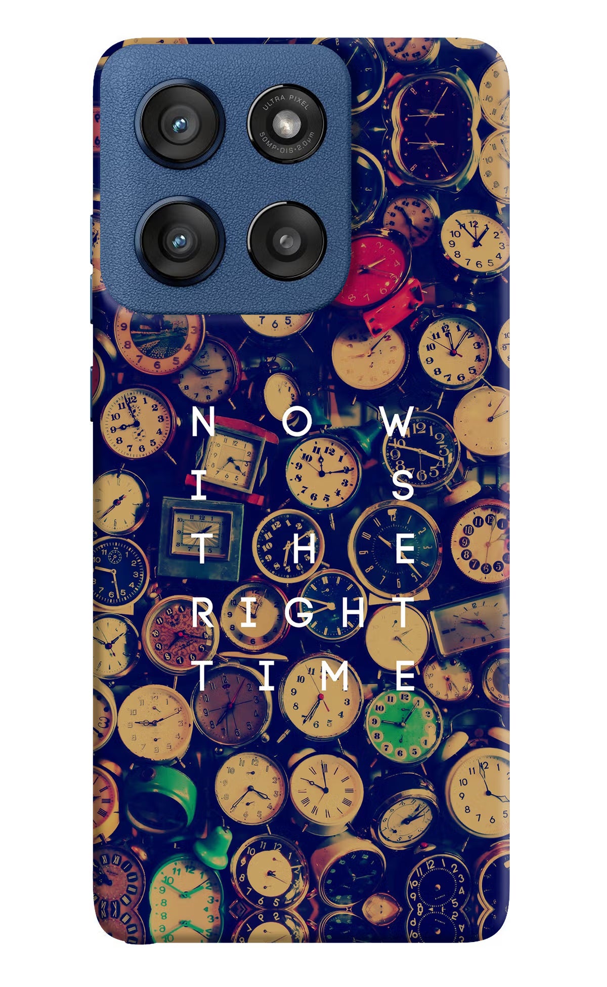 Now is the Right Time Quote Moto Edge 60 Stylus Hard Case Back Cover by Casekaro