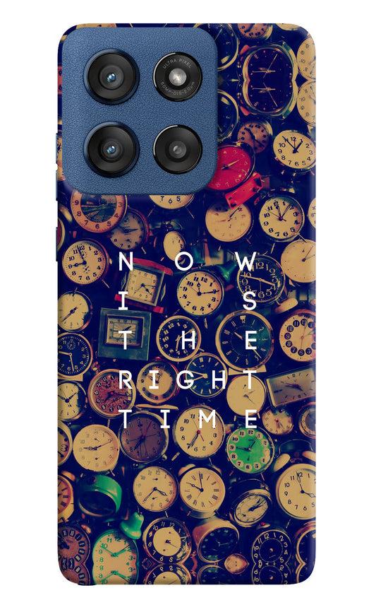 Now is the Right Time Quote Moto Edge 60 Stylus Hard Case Back Cover by Casekaro