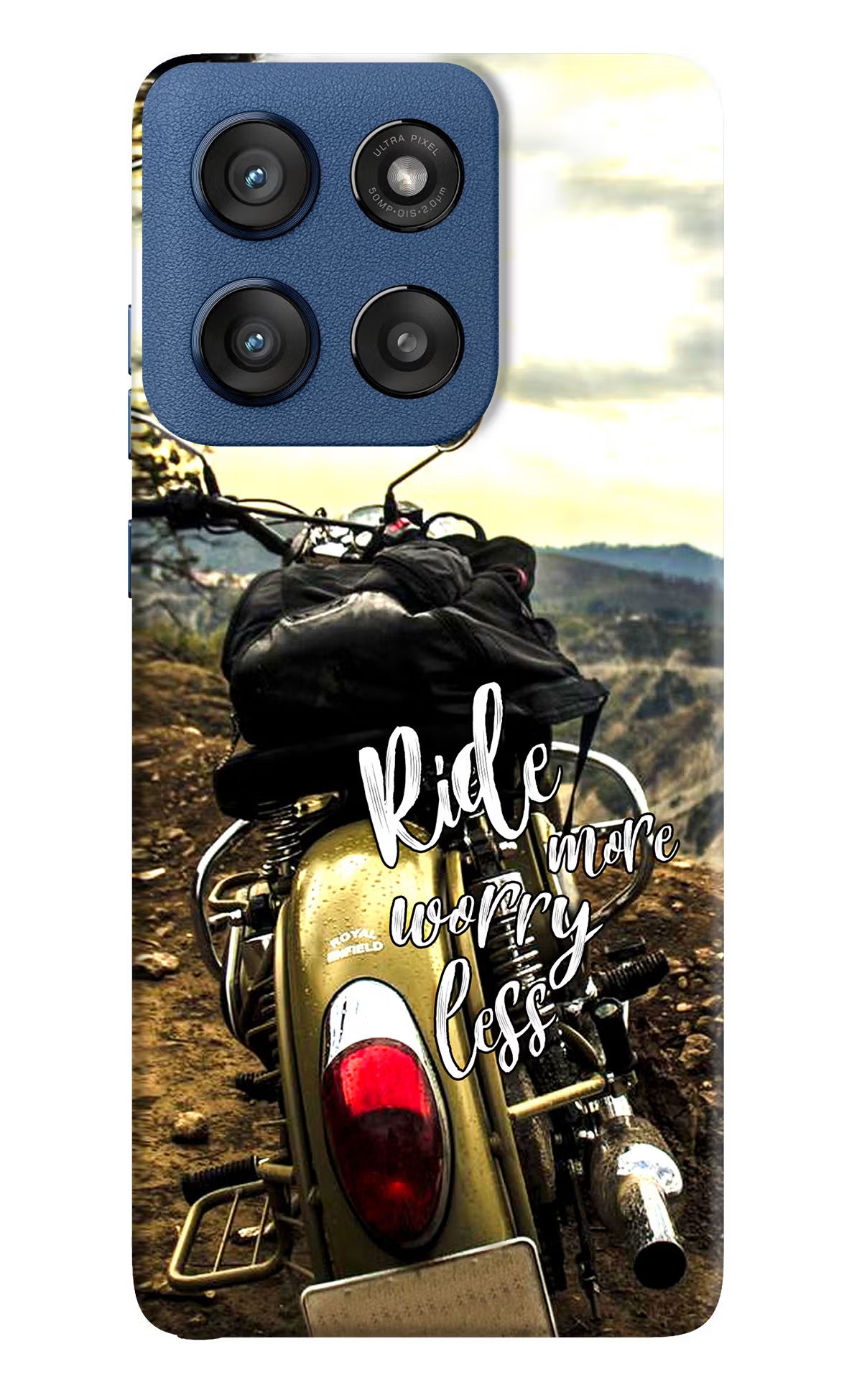 Ride More Worry Less Moto Edge 60 Stylus Hard Case Back Cover by Casekaro