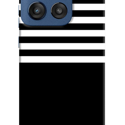 Black and White Print Moto Edge 60 Stylus Hard Case Back Cover by Casekaro