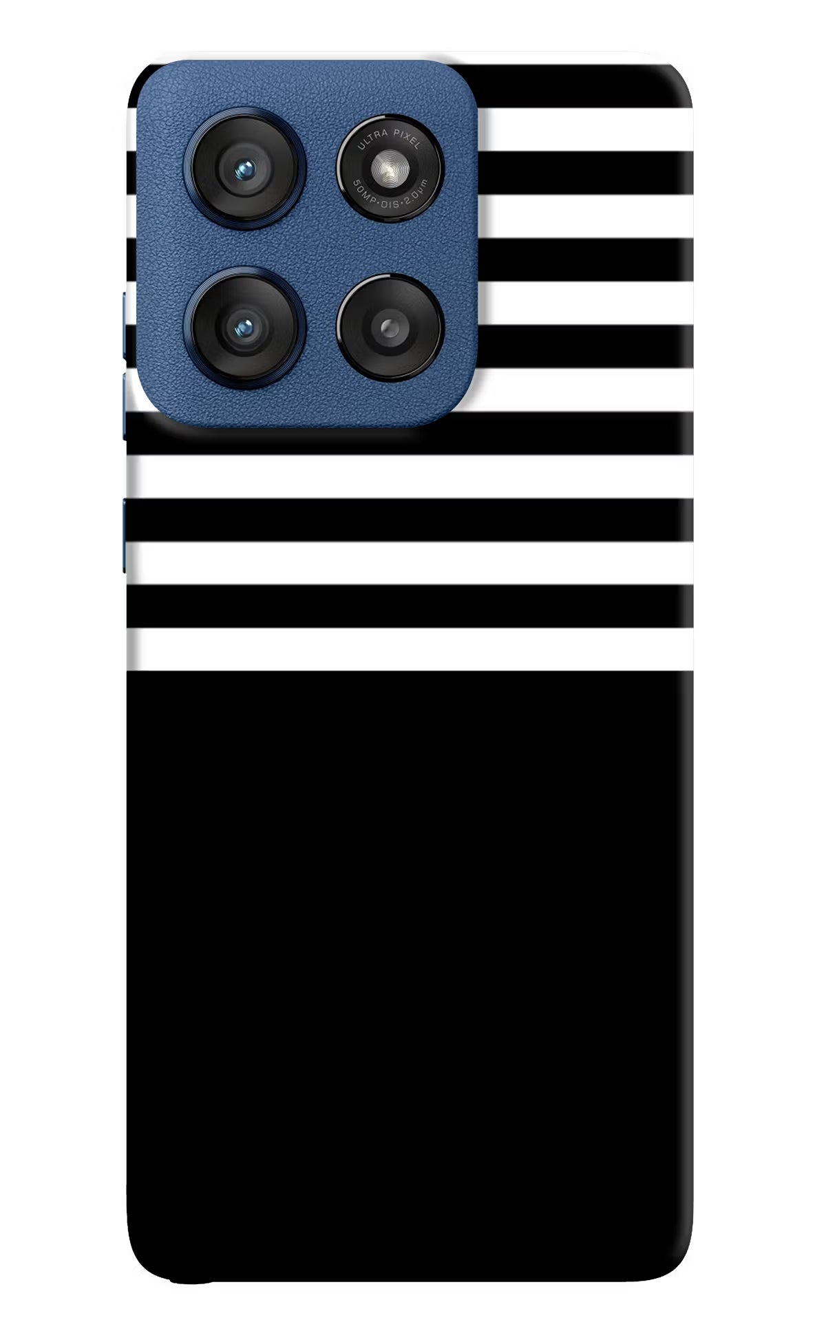 Black and White Print Moto Edge 60 Stylus Hard Case Back Cover by Casekaro