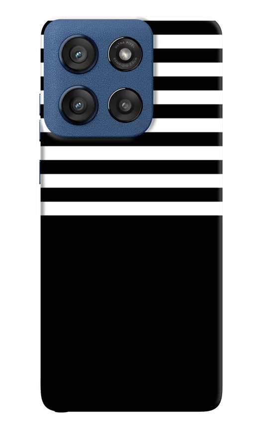 Black and White Print Moto Edge 60 Stylus Hard Case Back Cover by Casekaro