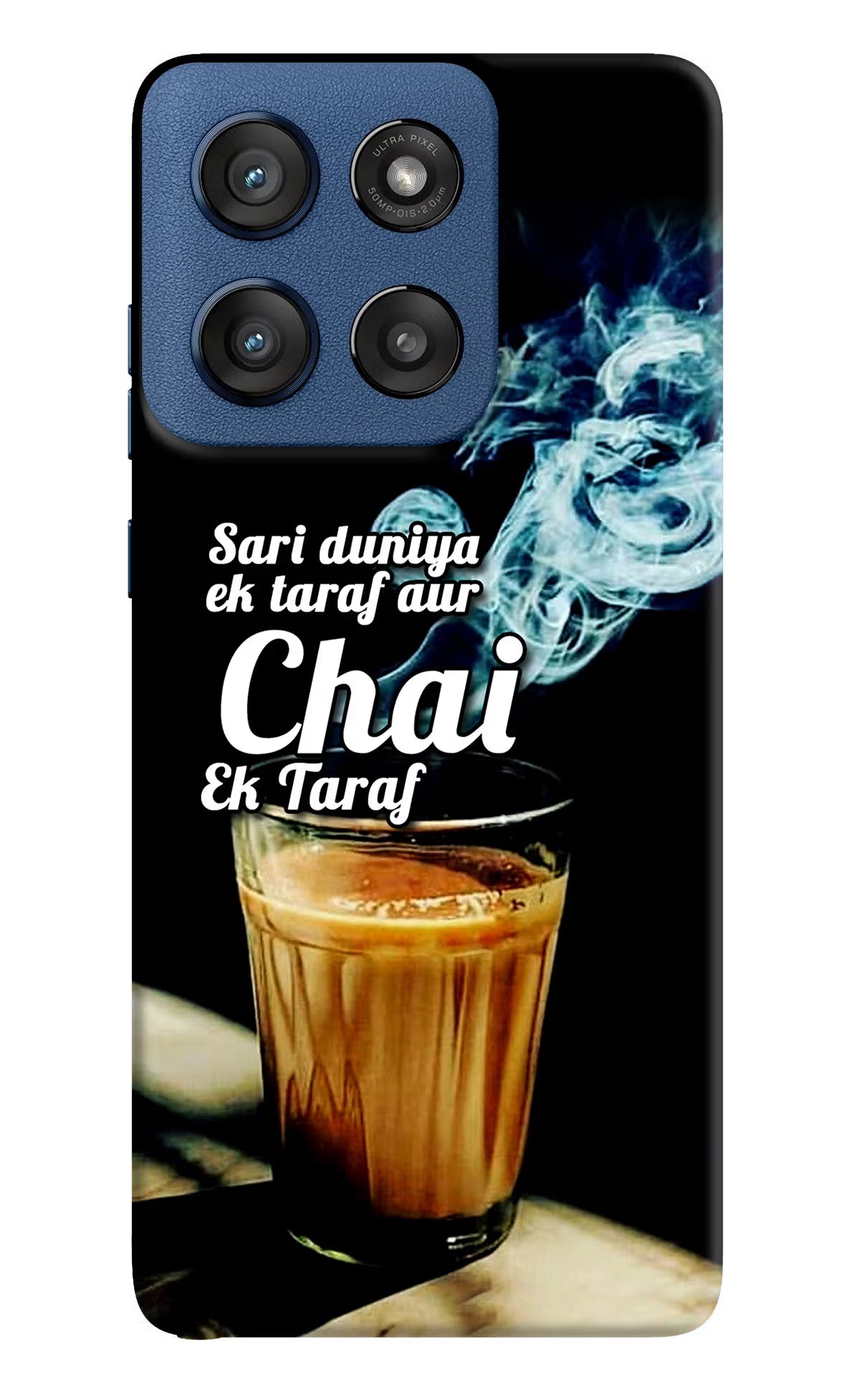 Chai Ek Taraf Quote Moto Edge 60 Stylus Hard Case Back Cover by Casekaro