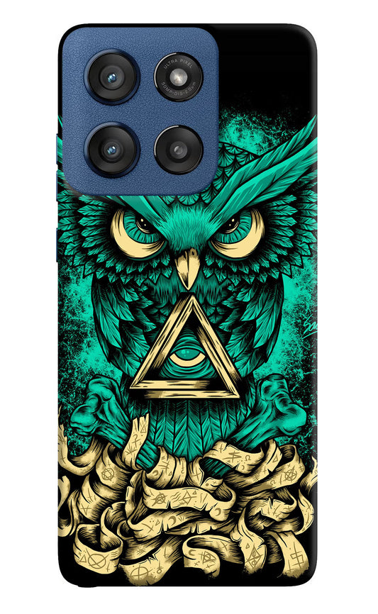 Green Owl Moto Edge 60 Stylus Hard Case Back Cover by Casekaro