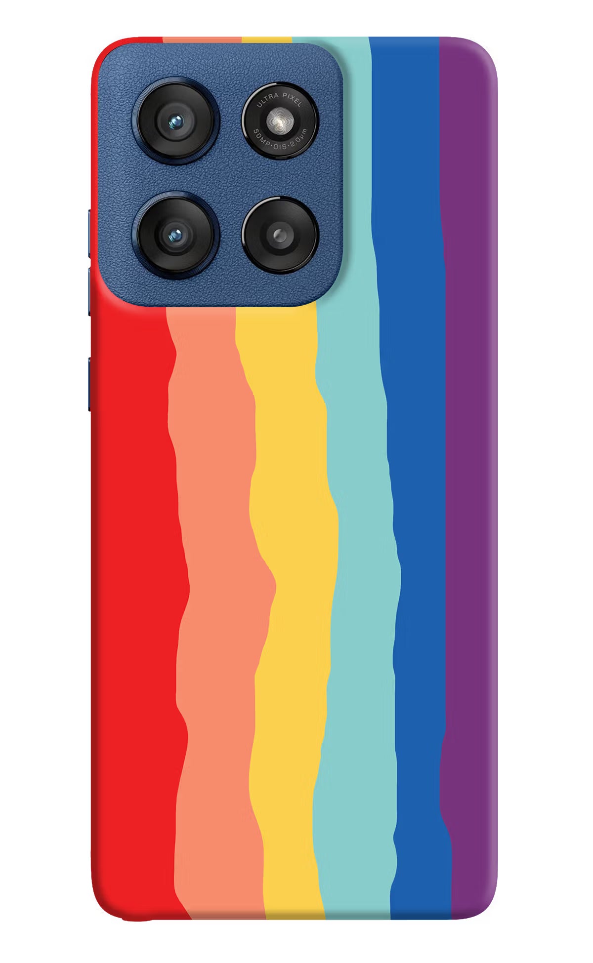 Rainbow Moto Edge 60 Stylus Hard Case Back Cover by Casekaro
