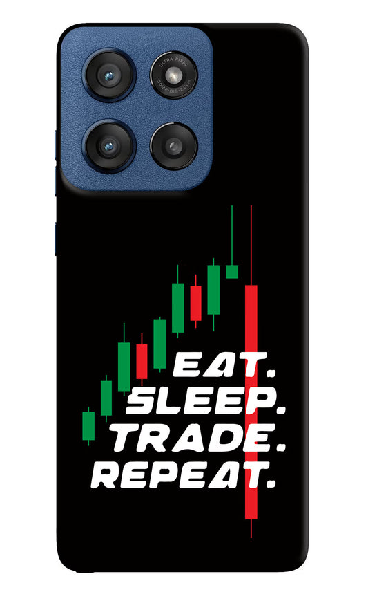 Eat Sleep Trade Repeat Moto Edge 60 Stylus Hard Case Back Cover by Casekaro