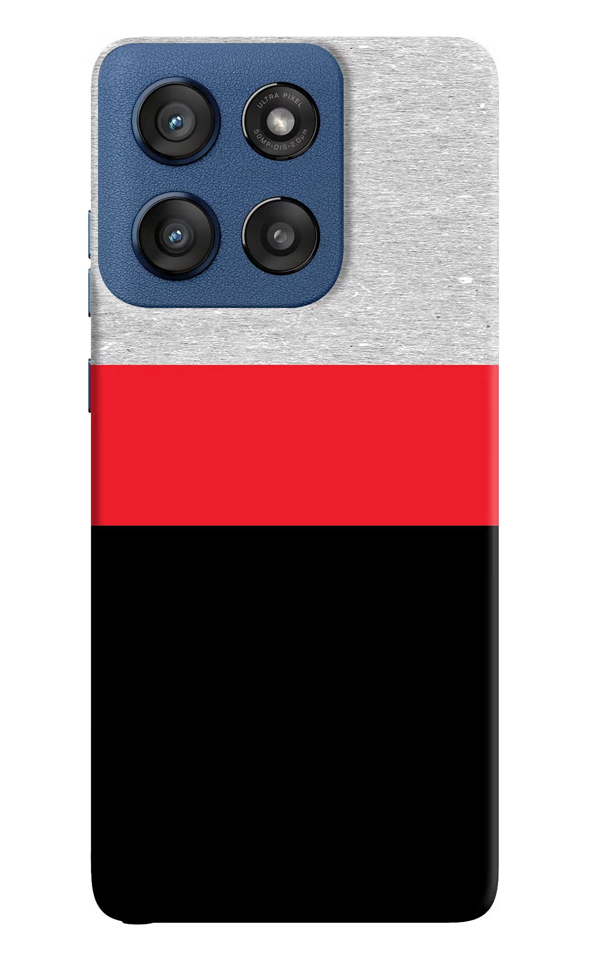 Tri Color Pattern Moto Edge 60 Stylus Hard Case Back Cover by Casekaro
