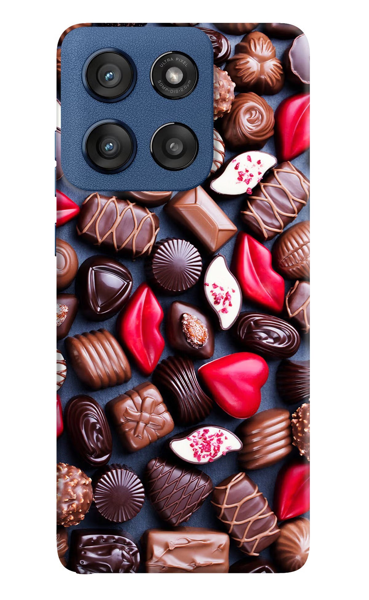 Chocolates Moto Edge 60 Stylus Hard Case Back Cover by Casekaro