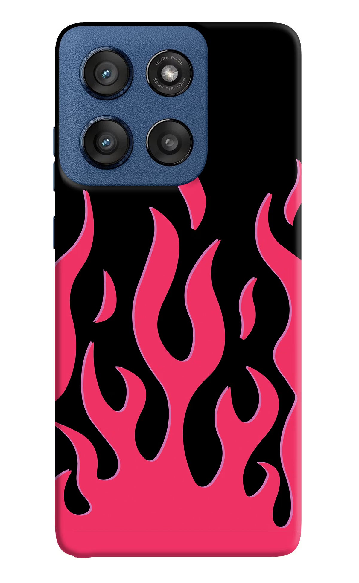 Fire Flames Moto Edge 60 Stylus Hard Case Back Cover by Casekaro