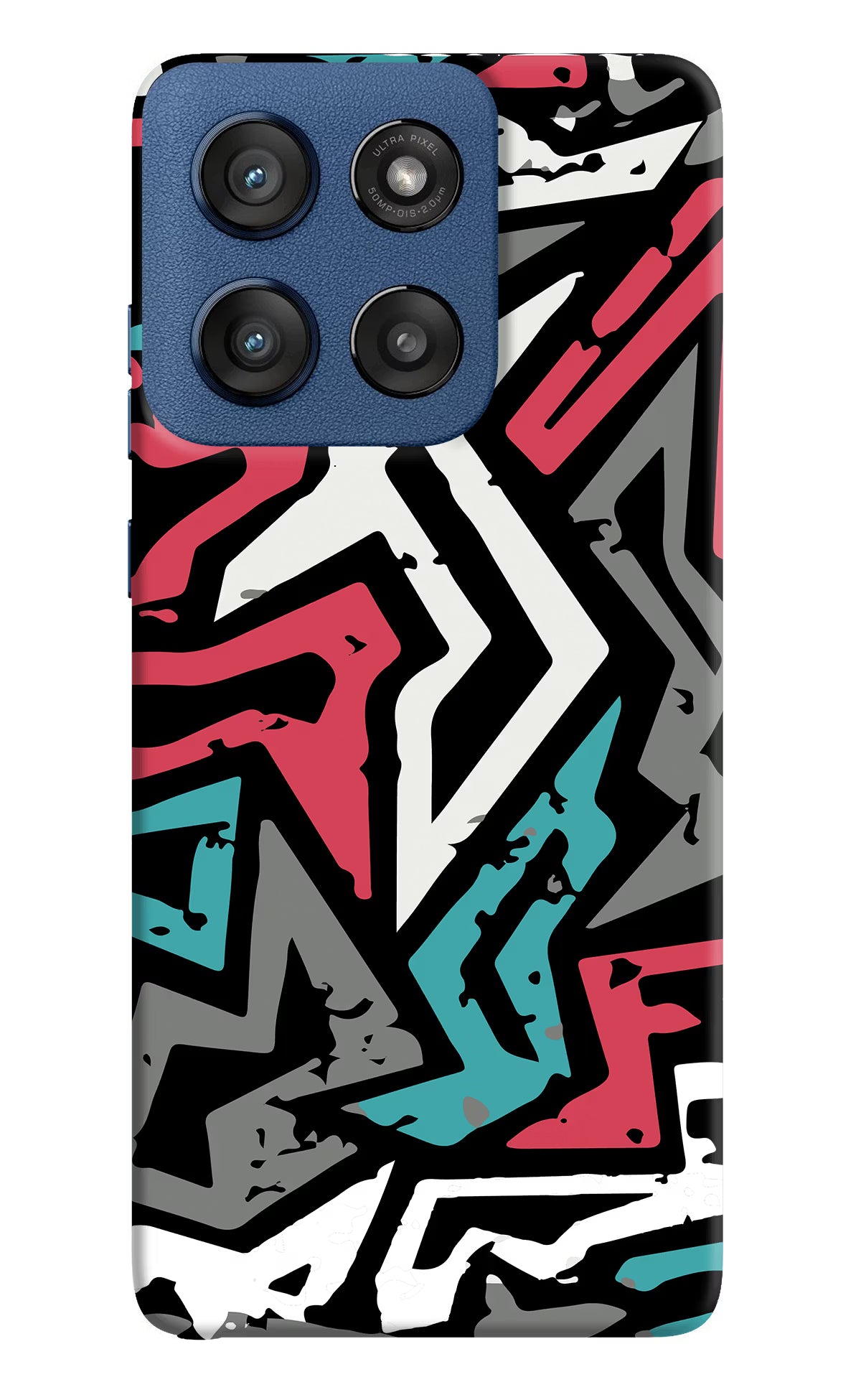 Geometric Graffiti Moto Edge 60 Stylus Hard Case Back Cover by Casekaro