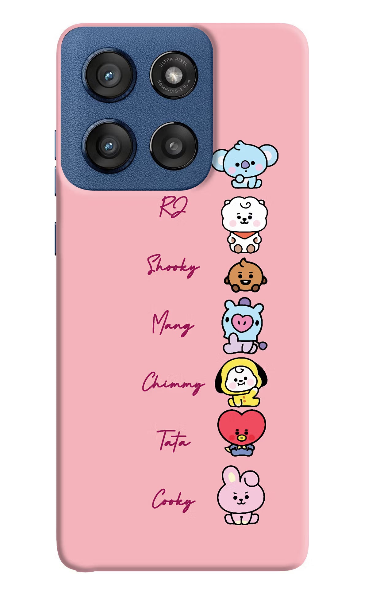 BTS names Moto Edge 60 Stylus Hard Case Back Cover by Casekaro