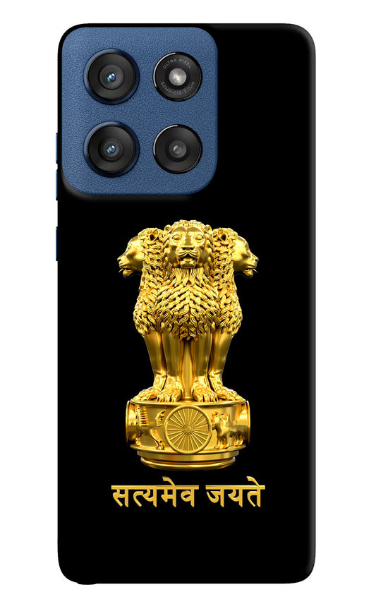 Satyamev Jayate Golden Moto Edge 60 Stylus Hard Case Back Cover by Casekaro