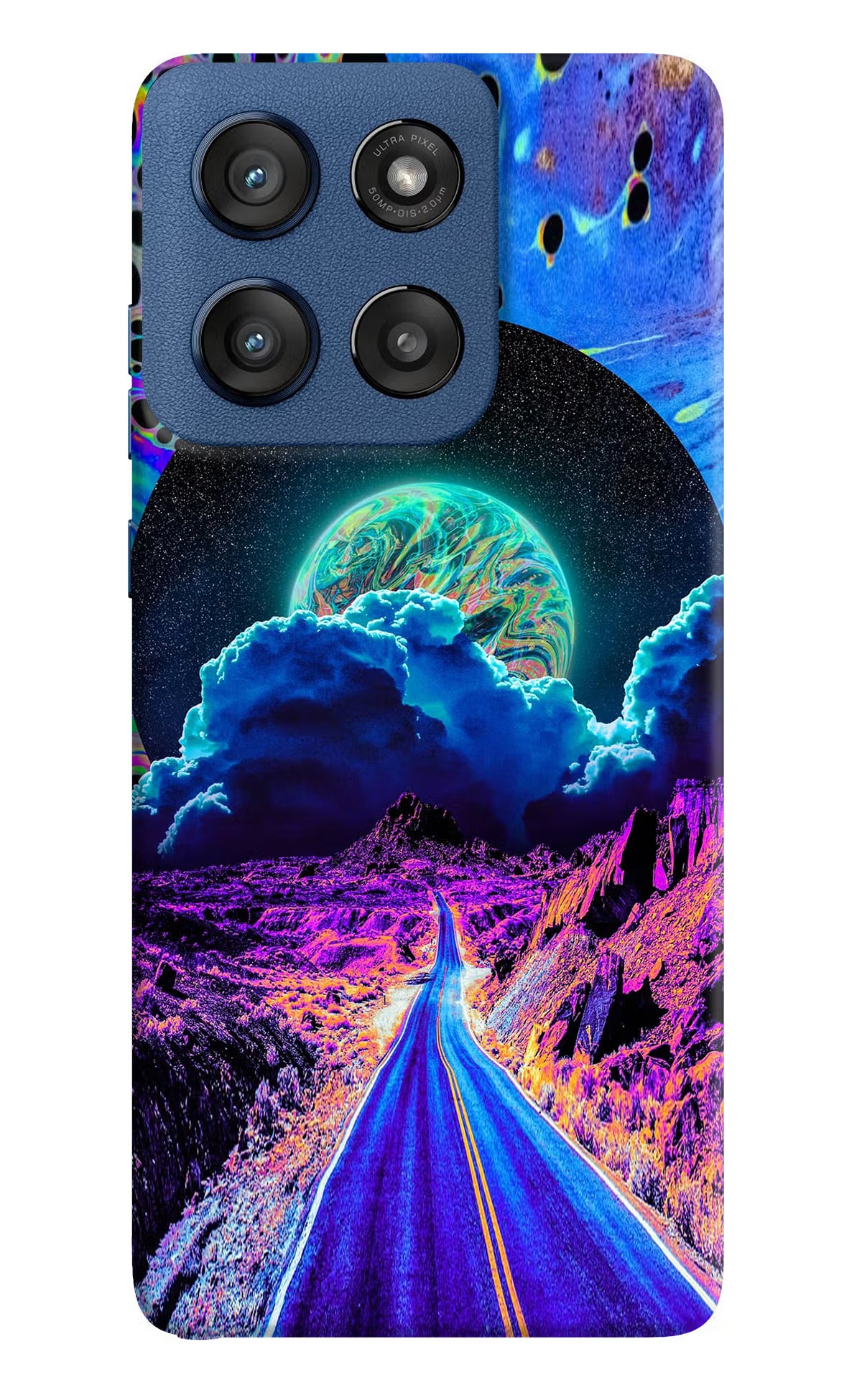 Psychedelic Painting Moto Edge 60 Stylus Hard Case Back Cover by Casekaro