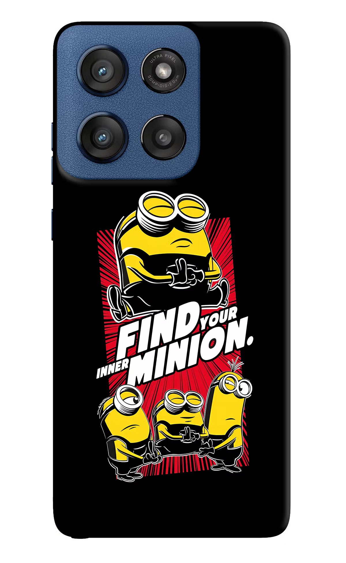 Find your inner Minion Moto Edge 60 Stylus Hard Case Back Cover by Casekaro