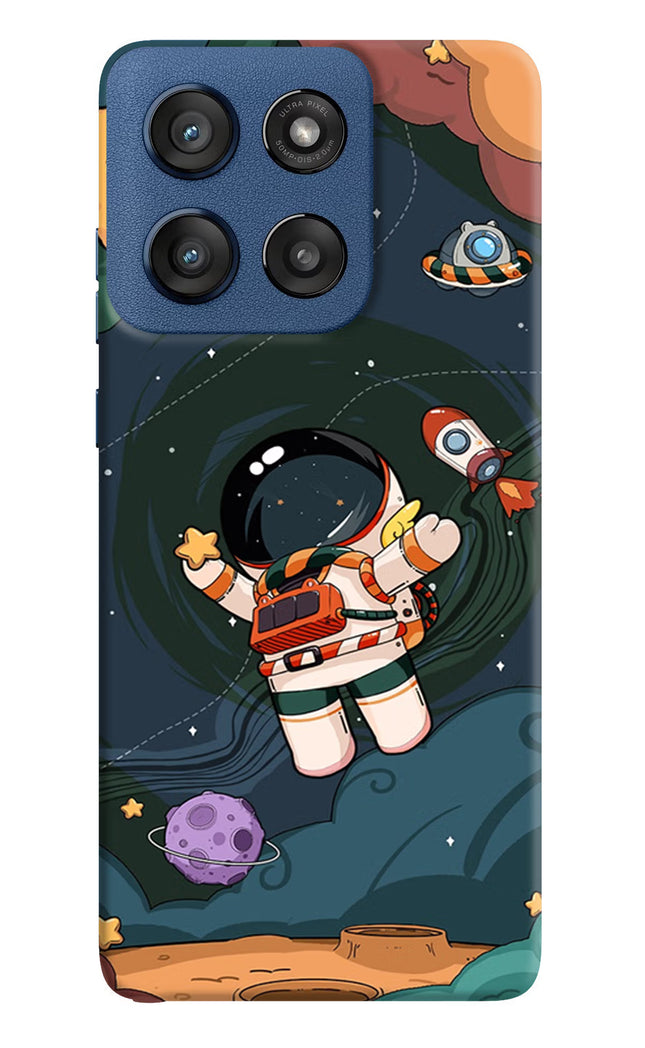 Cartoon Astronaut Moto Edge 60 Stylus Hard Case Back Cover by Casekaro