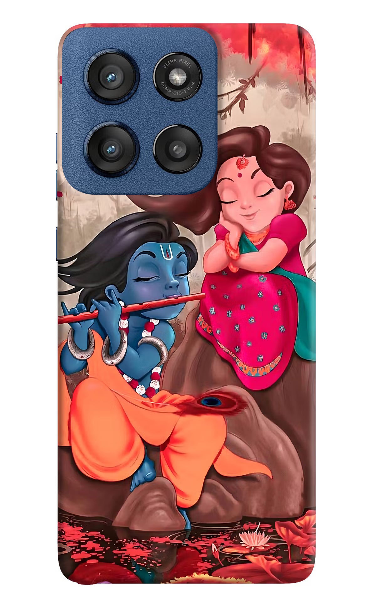 Radhe Krishna Moto Edge 60 Stylus Hard Case Back Cover by Casekaro