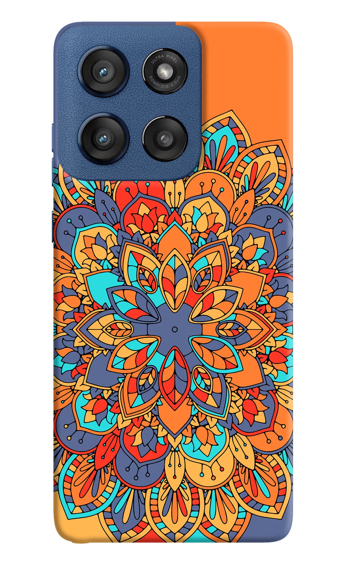 Color Mandala Moto Edge 60 Stylus Hard Case Back Cover by Casekaro